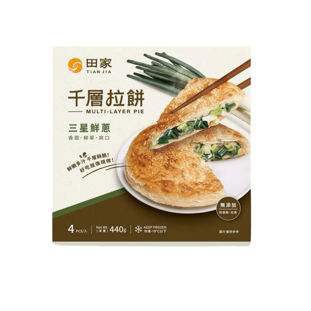 【田家】千層拉餅(三星蔥) 440g