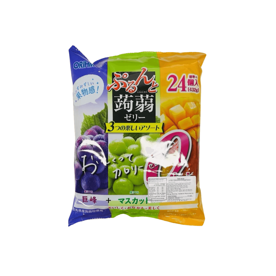 【ORIHIRO】0卡蒟蒻果凍 (巨峰、青提、芒果) 432g