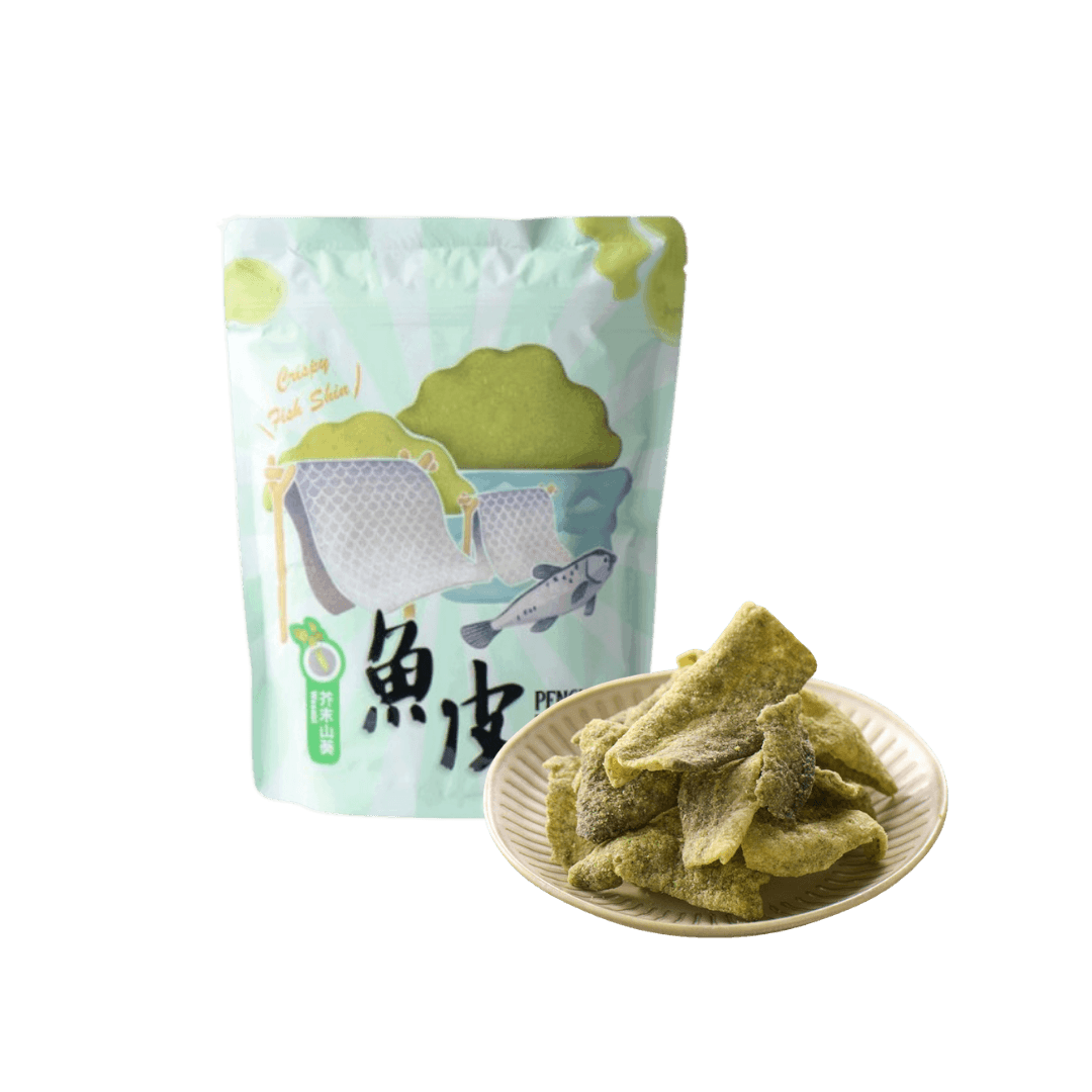 【澎湖伯】風味魚皮-芥末山葵 70g