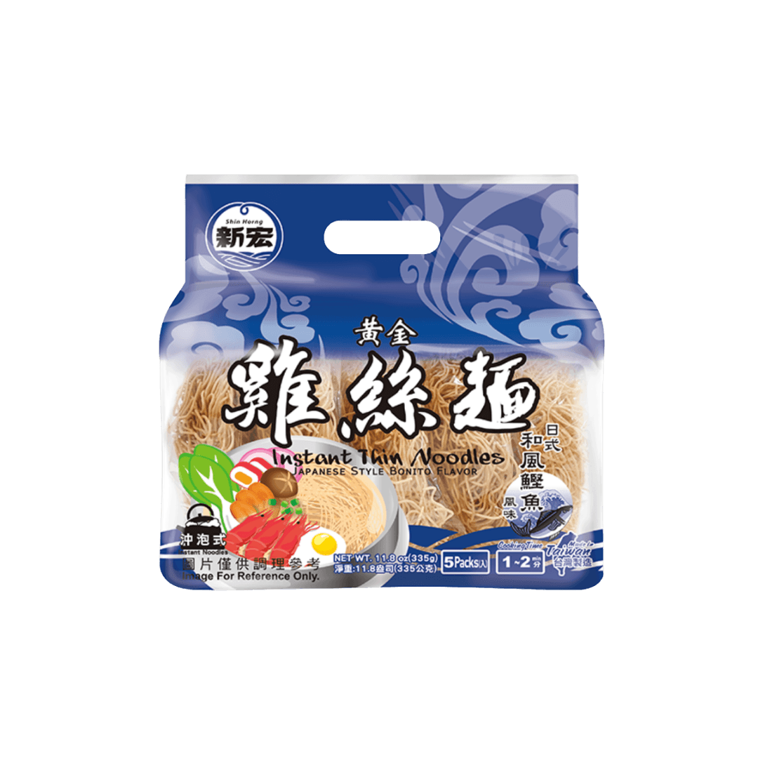 【新宏】黃金雞絲麵日式鰹魚 335g