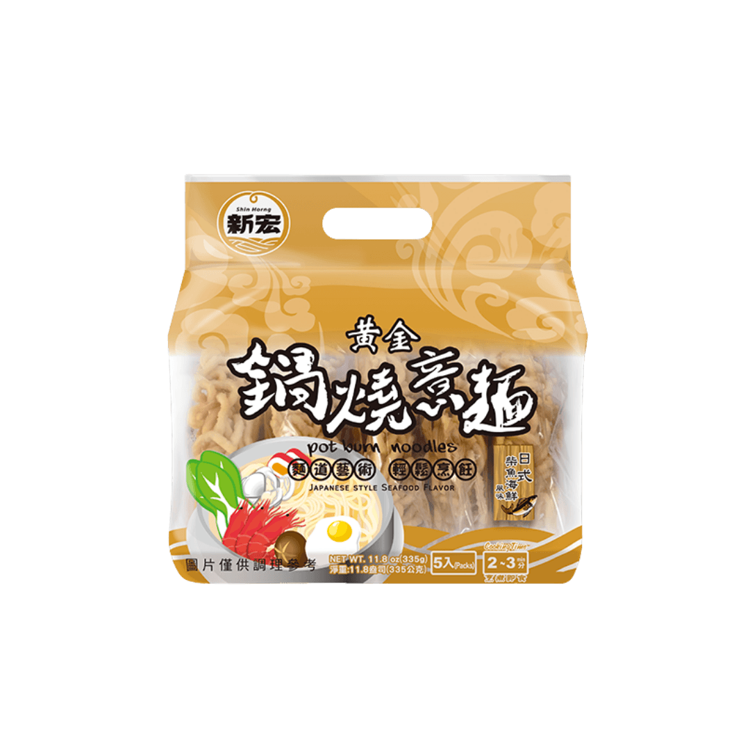 【新宏】黃金鍋燒意麵日式柴魚海鮮 335g