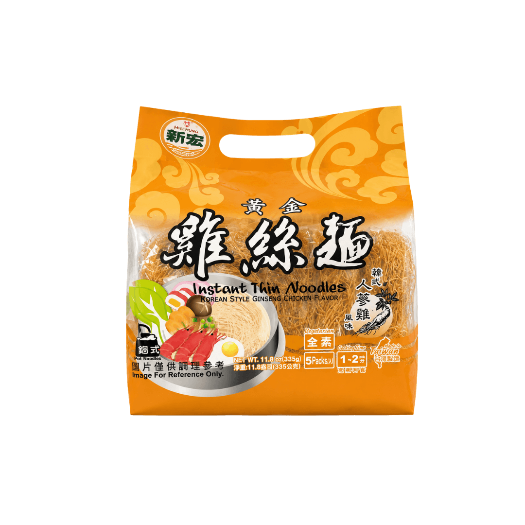 【新宏】黃金雞絲麵韓式人蔘鷄 335g