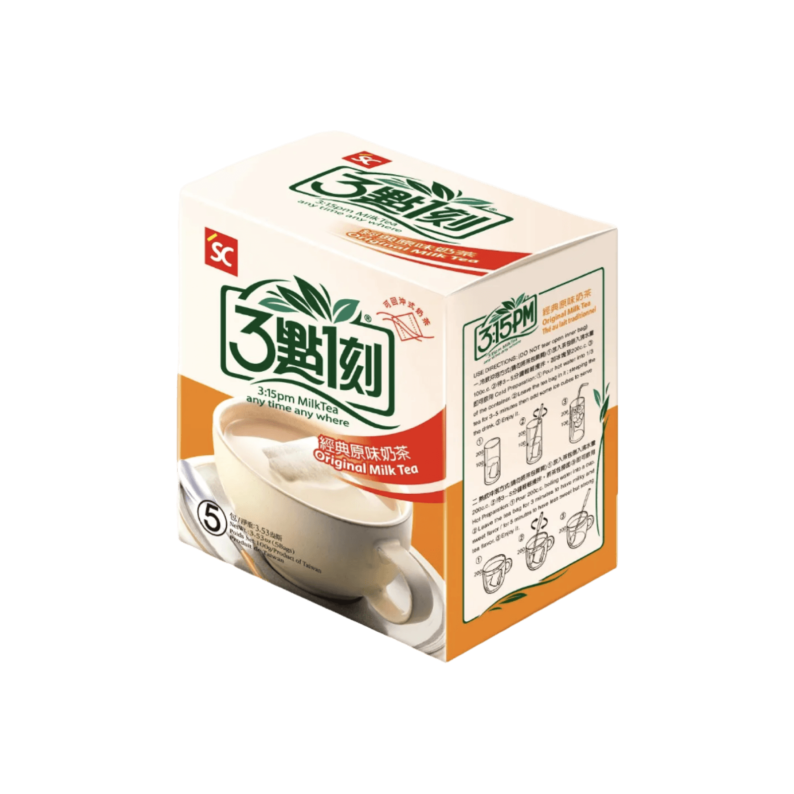 【3點1刻】盒裝經典原味奶茶(5入)