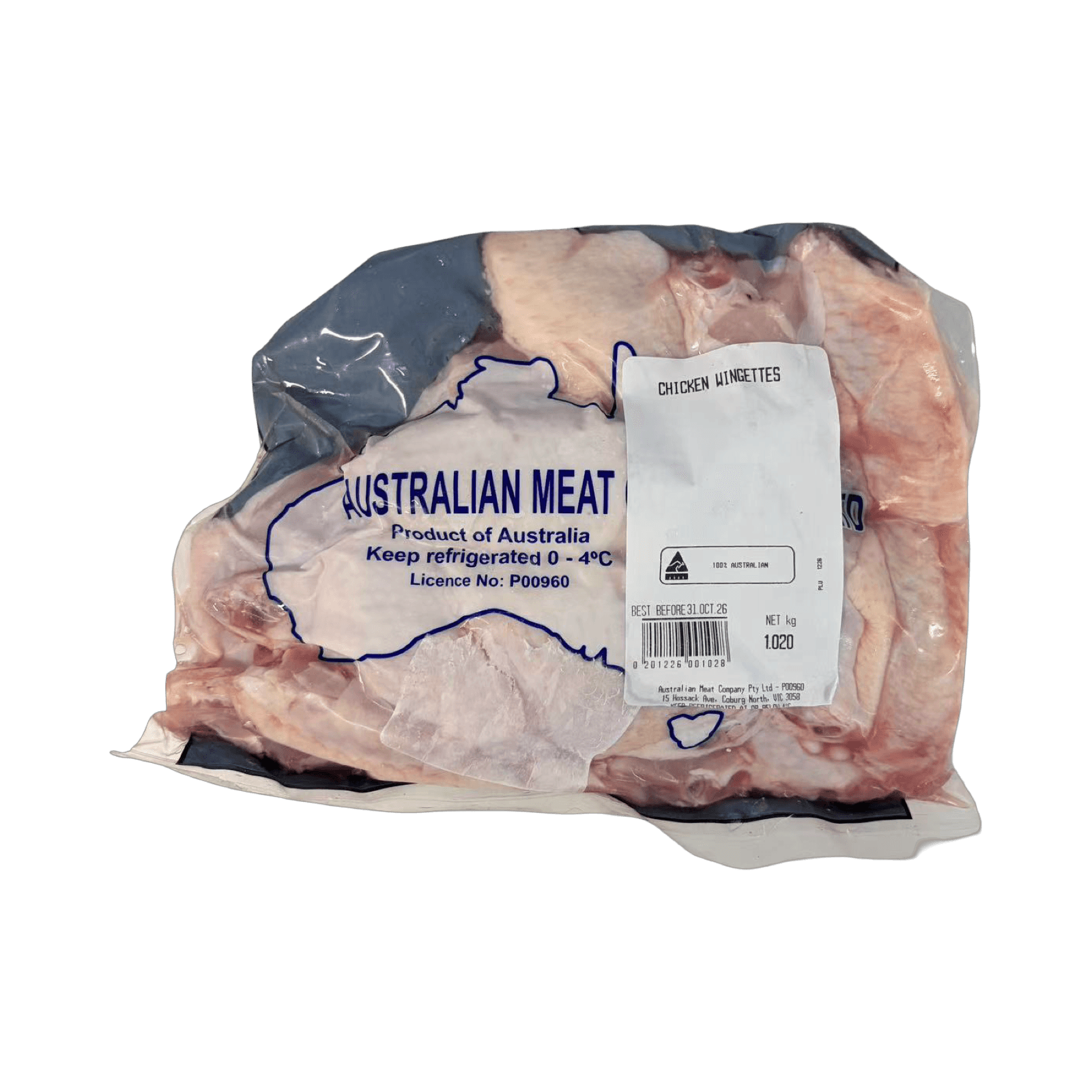 【AU MEAT】雞翅中 1kg±100g