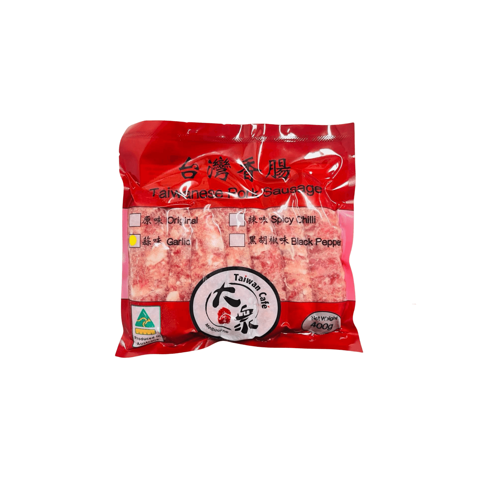 【大眾小吃】蒜味台灣香腸 400g