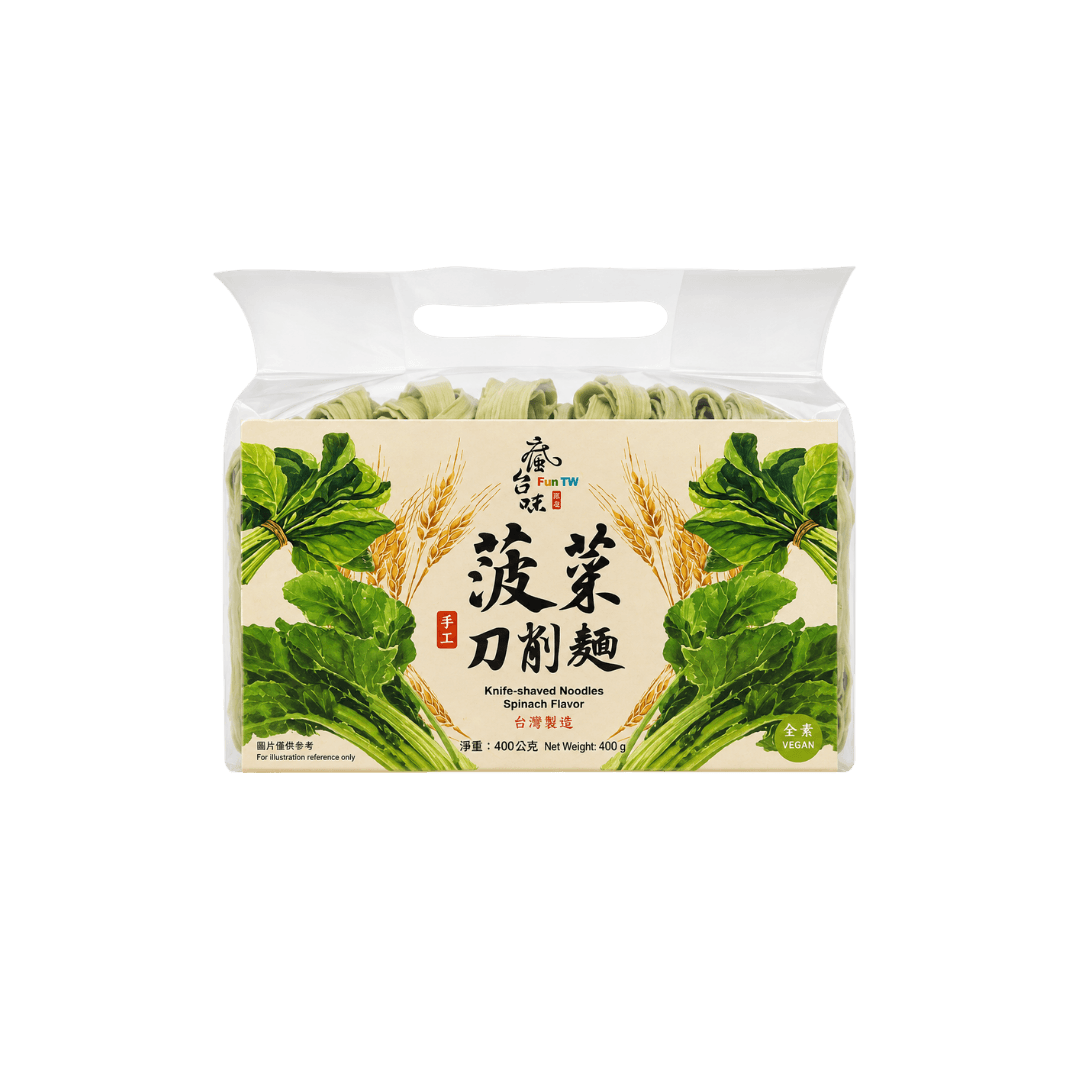 【瘋台味】波菜刀削麵 400g