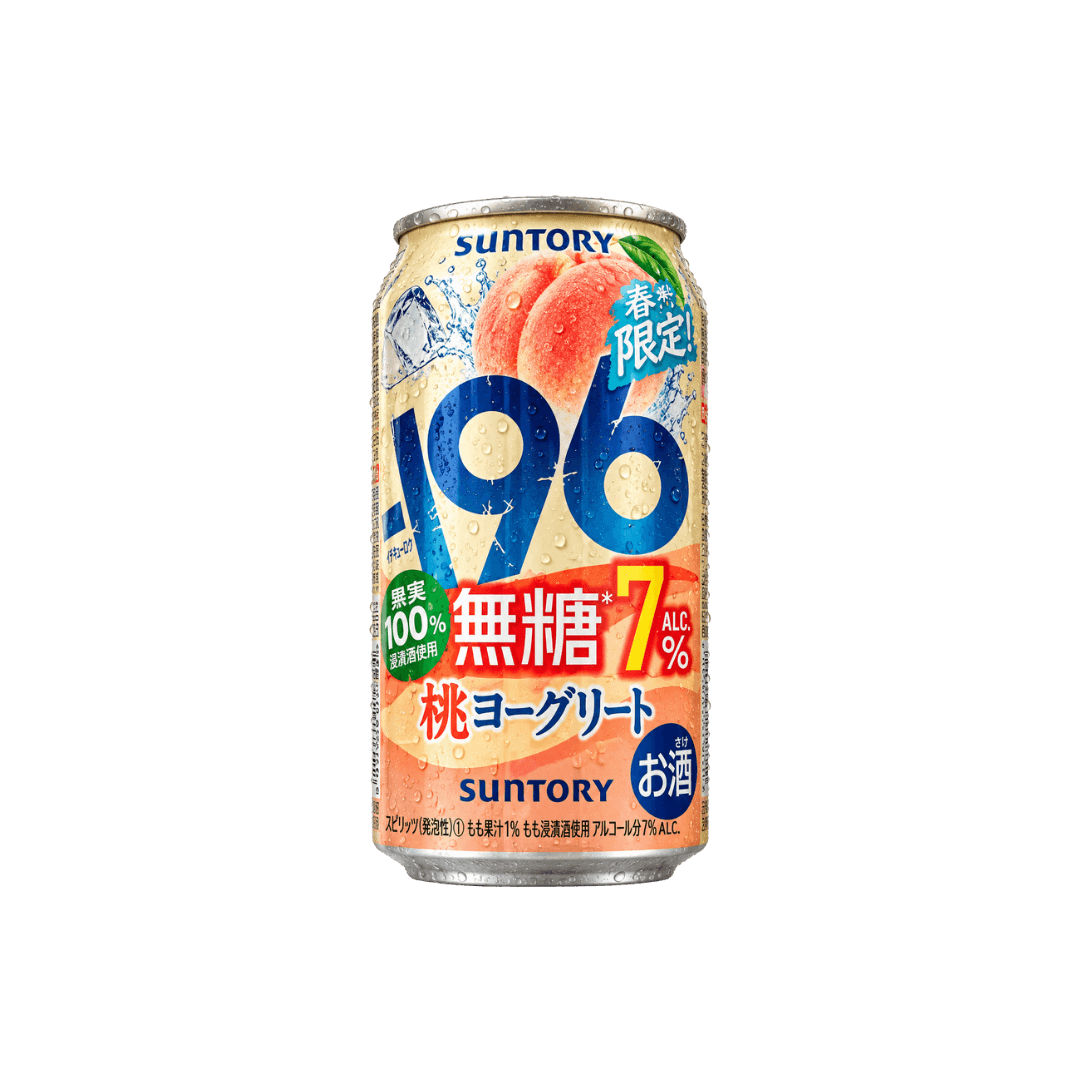 【三得利】-196℃無糖白桃優格氣泡酒 350ml