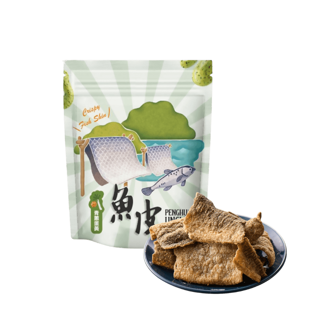 【澎湖伯】風味魚皮-青蔥蛋黃 70g