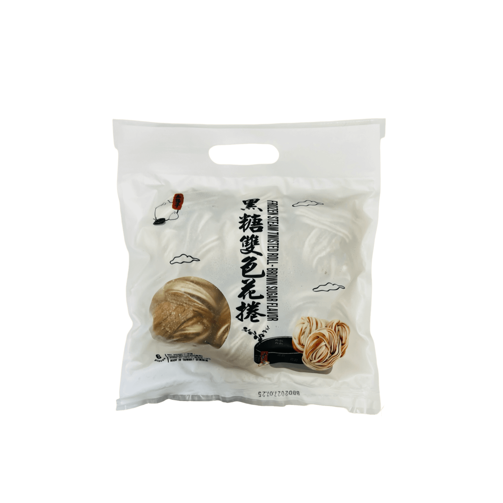 【土包子】黑糖雙色花捲(6入) 420g