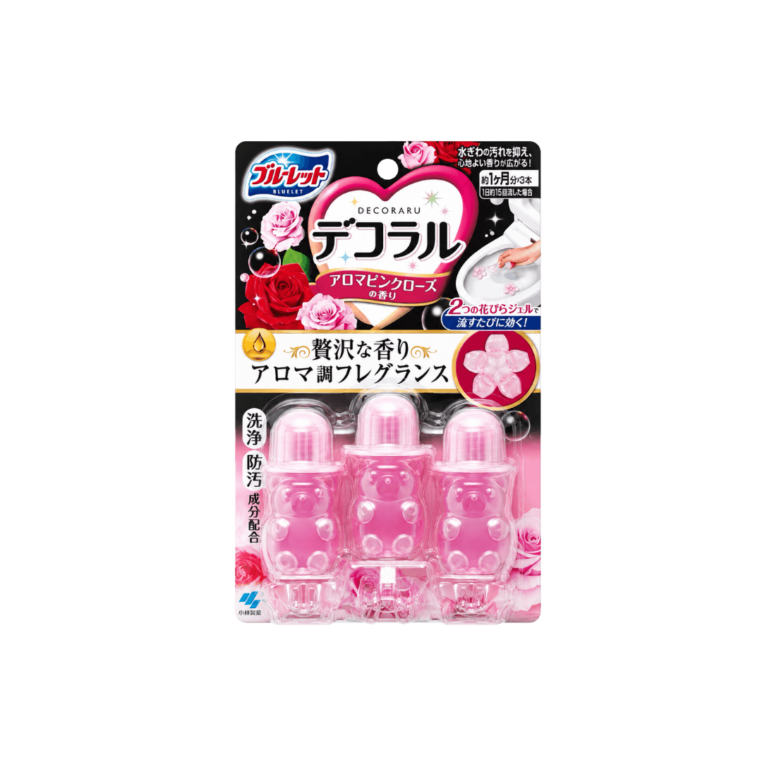 【小林製藥】馬桶除臭小花 玫瑰香 3入
