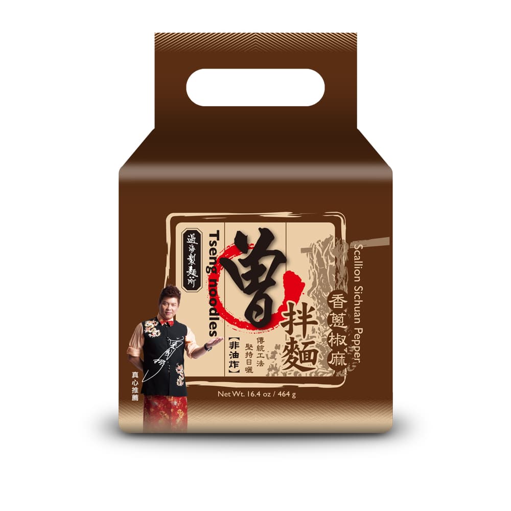 【曾拌麵】香蔥椒麻味(五辛素) 4入