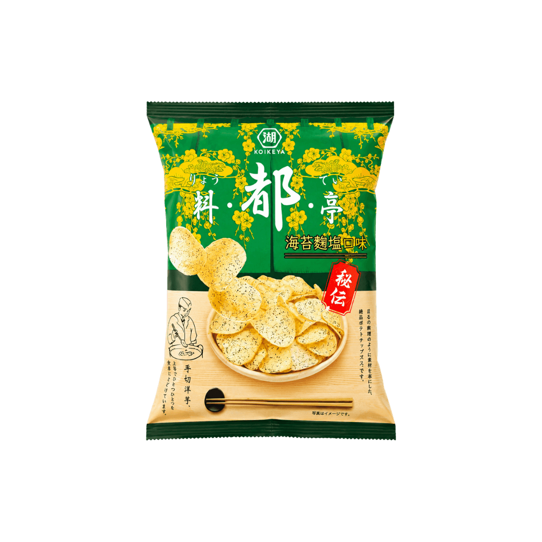 【湖池屋】料都亭平切洋芋⽚(海苔麴鹽) 60.5g