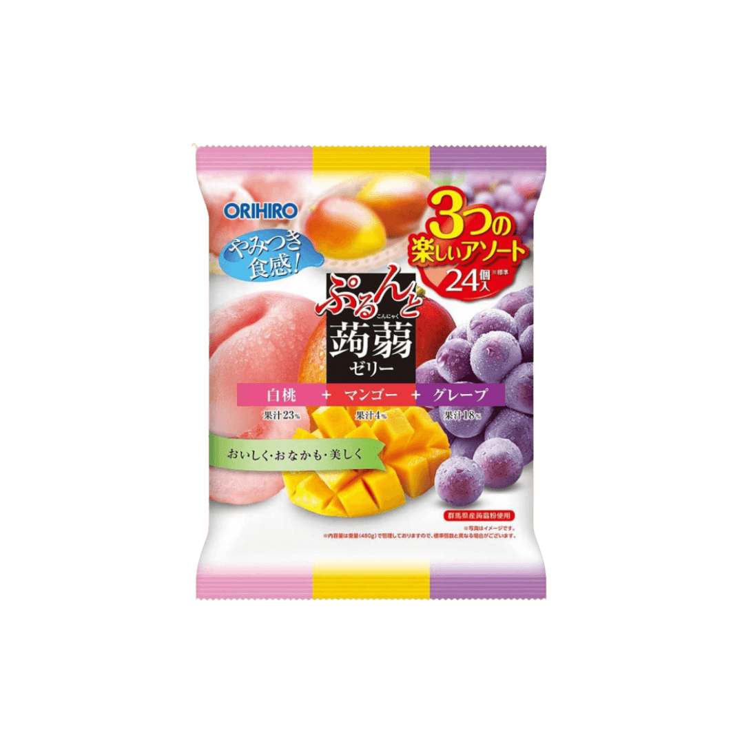 【ORIHIRO】蒟蒻果凍 (桃子、芒果、葡萄) 480g