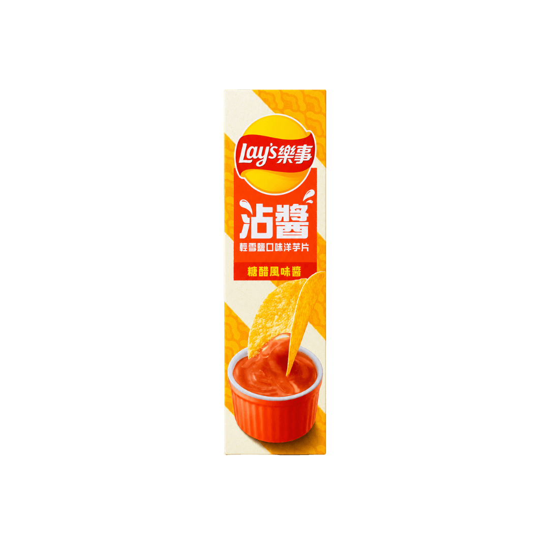 【樂事】意合包輕雪鹽⼝味洋芋⽚(糖醋⾵味醬) 85g
