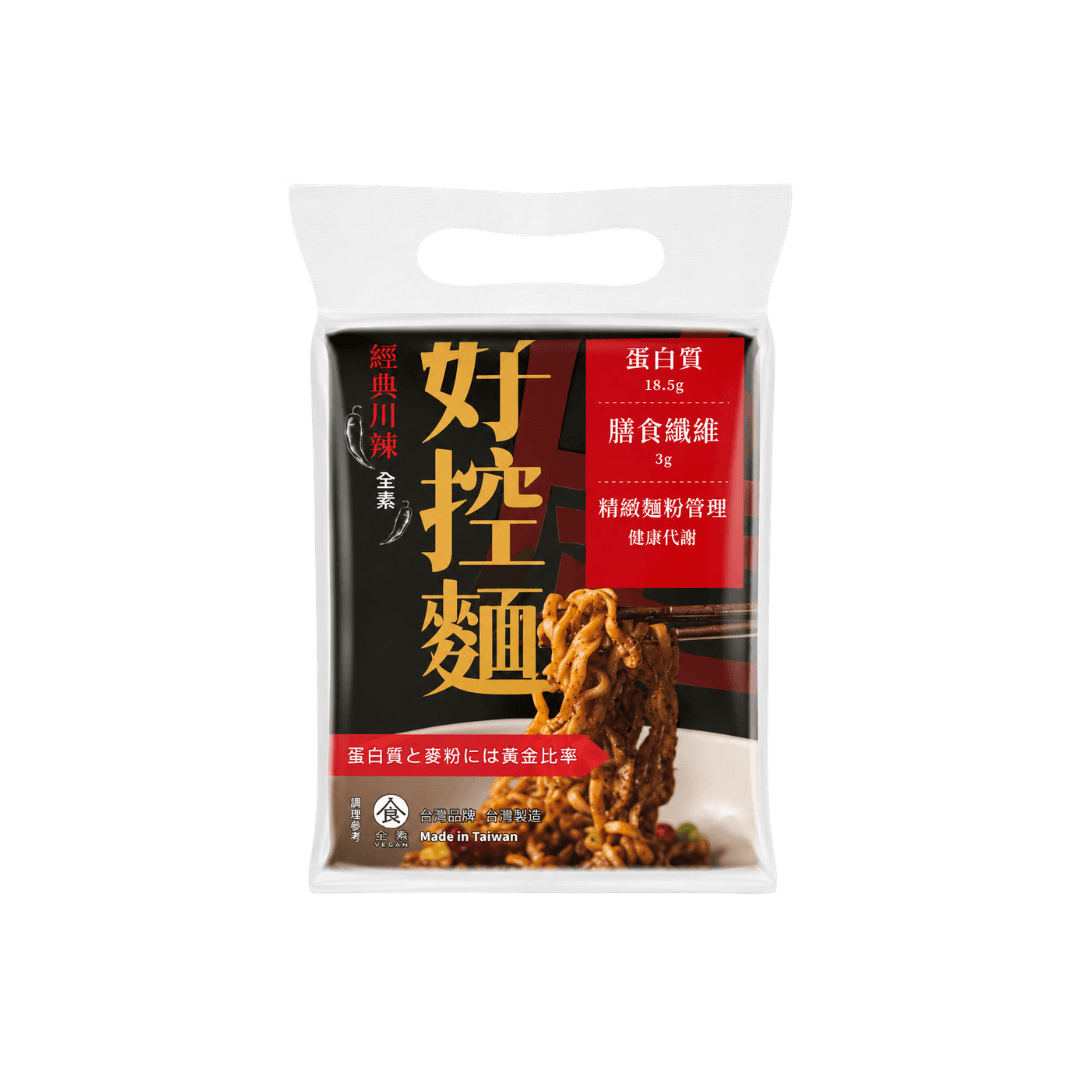 【日日好食】好控麵 經典川辣口味(3入)