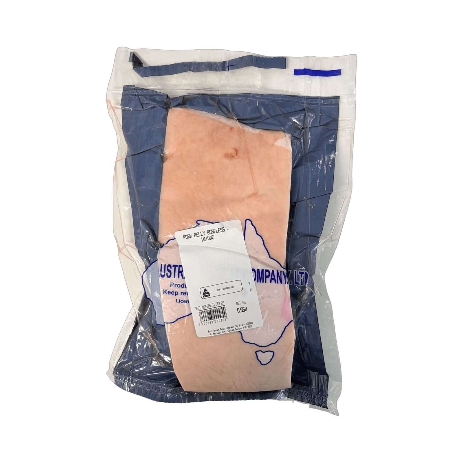 【AU MEAT】去骨帶皮小母豬五花肉 1kg±100g
