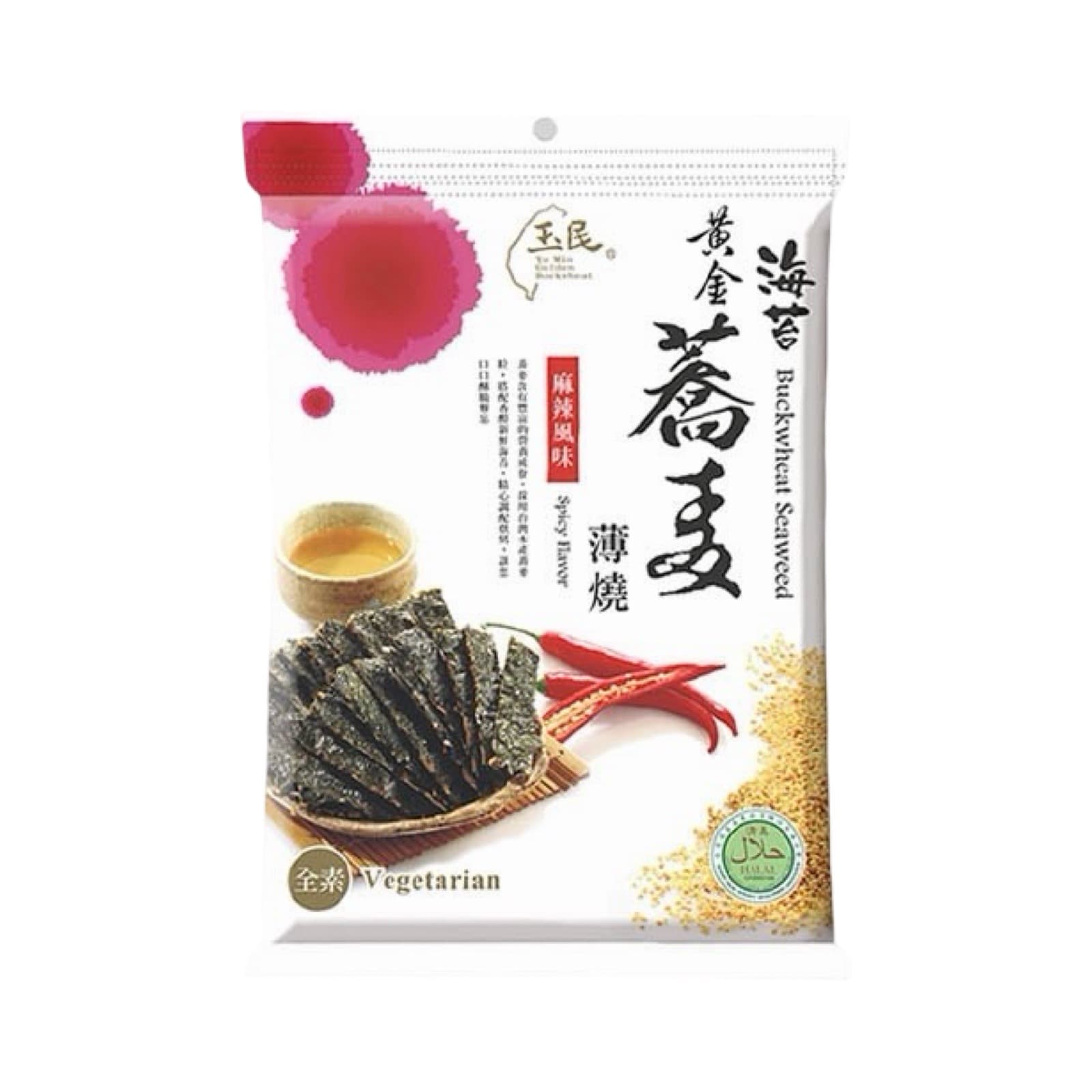 【玉民】黃金蕎麥海苔薄燒(麻辣風味) 40g