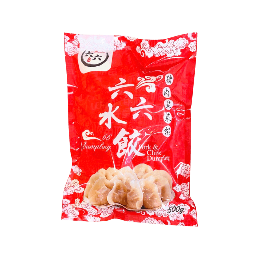 【六六水餃】豬肉韭菜餡 500g