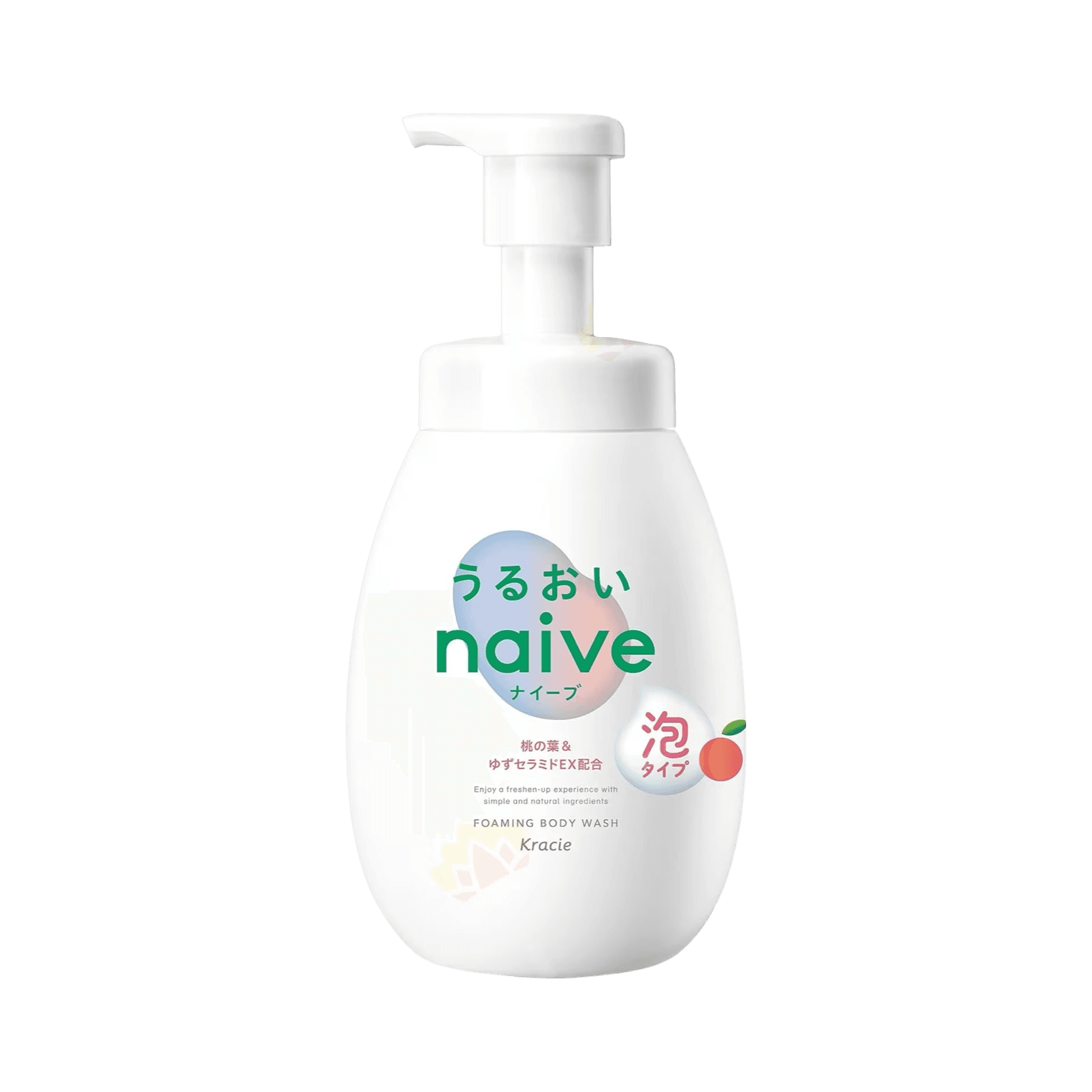 【Naive】泡沫沐浴露 保濕型桃子味 600ml