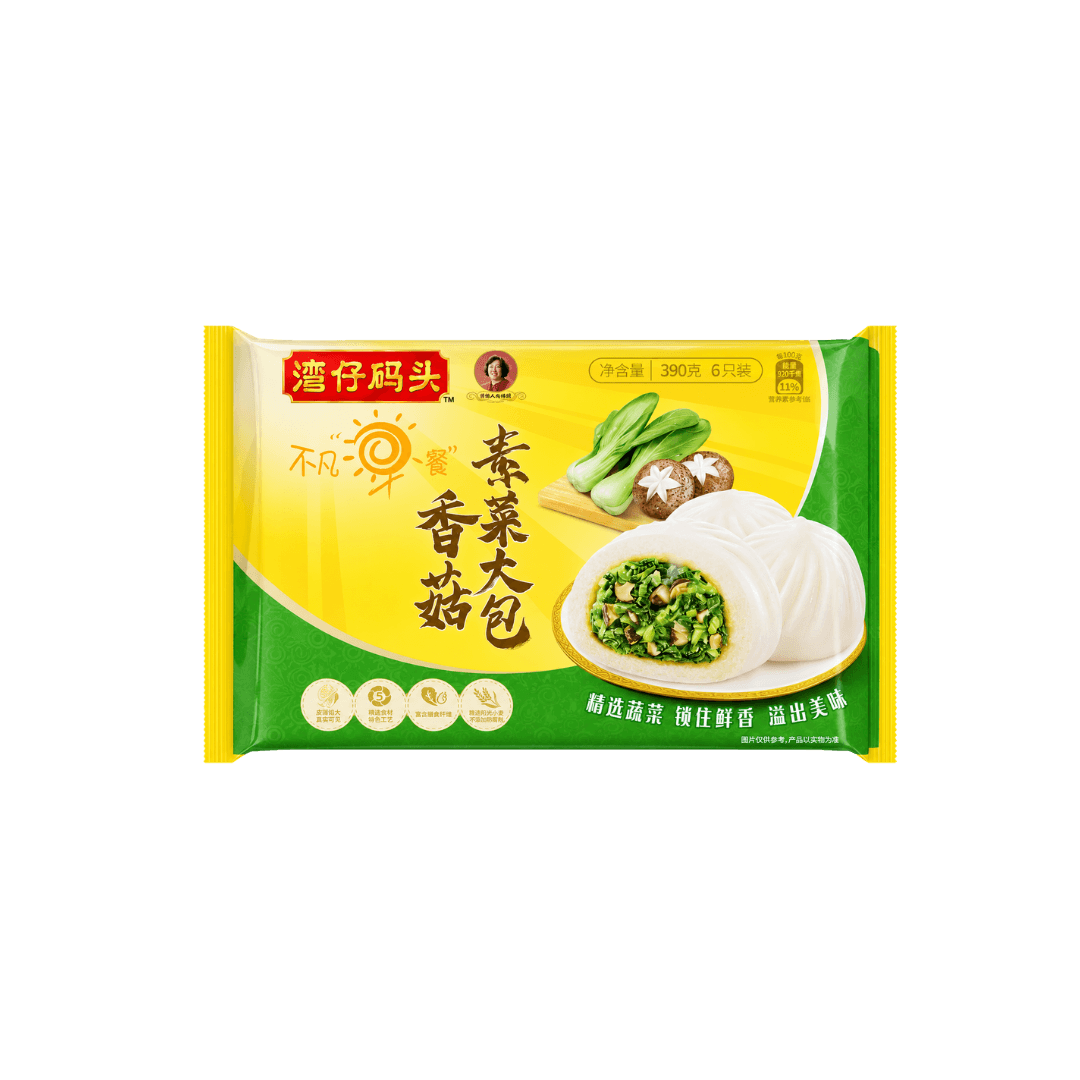 【灣仔碼頭】香菇素菜大包 390g