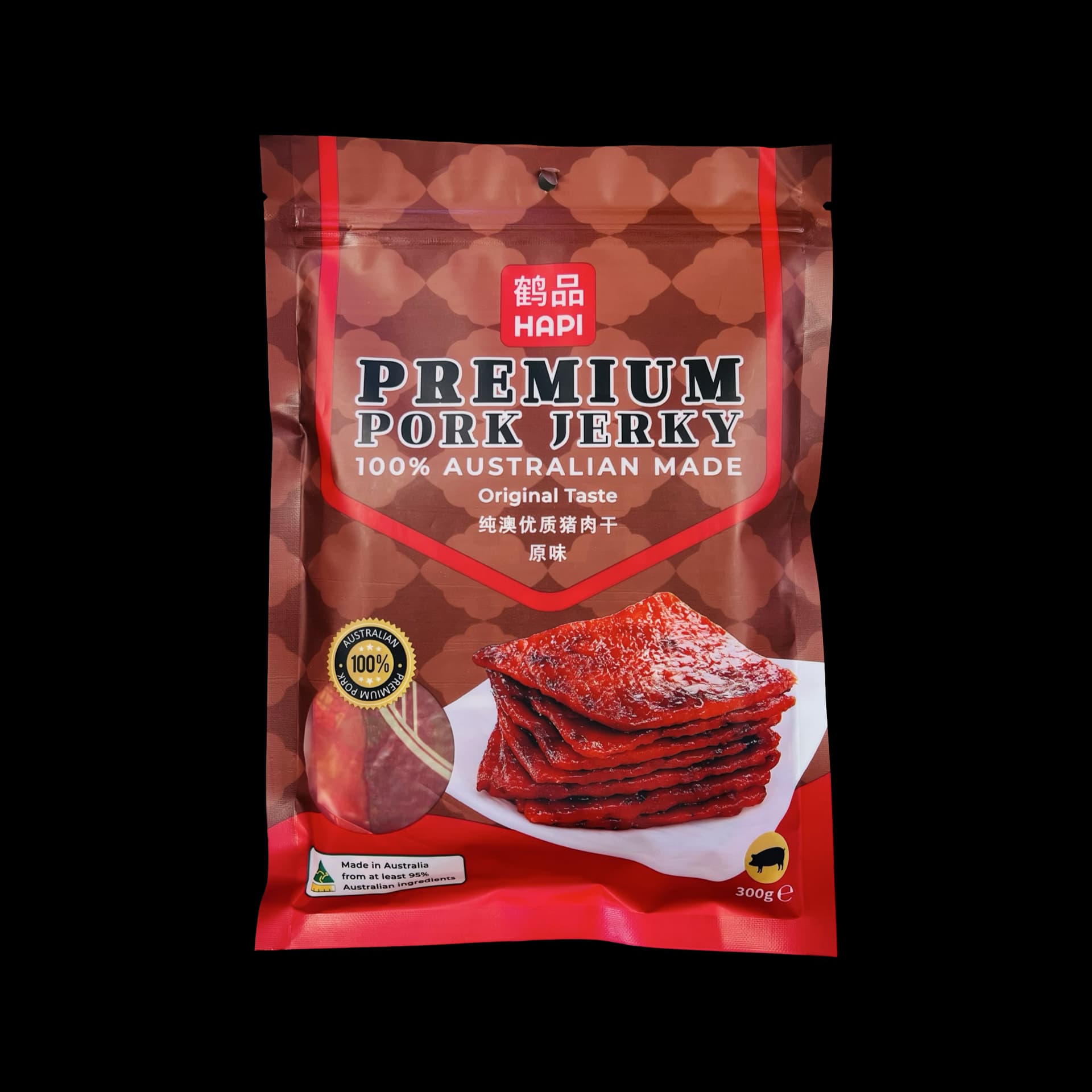 【鶴品】純澳優質豬肉乾 原味 300g