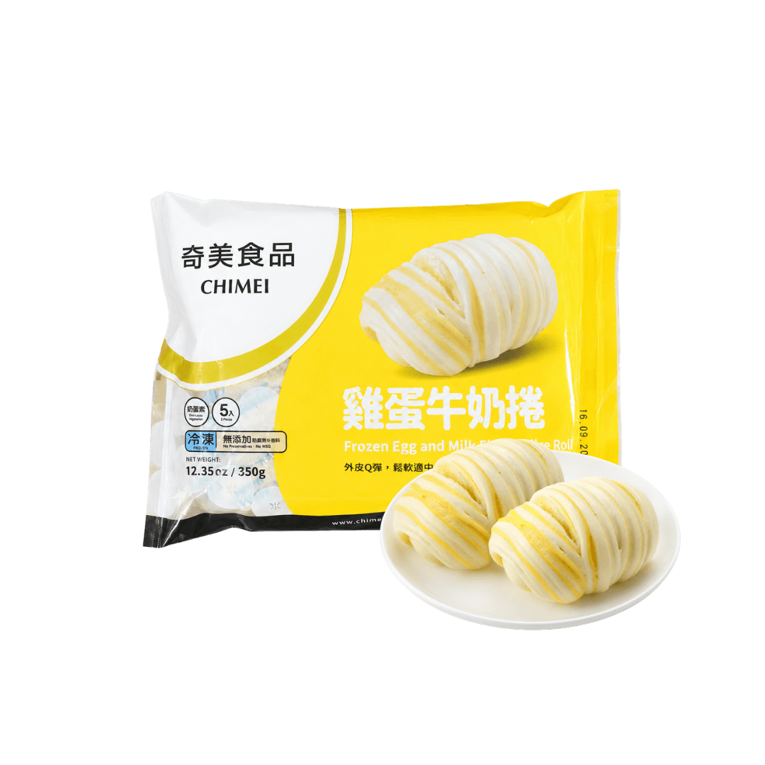 【奇美】雞蛋牛奶雙色捲(5入) 350g